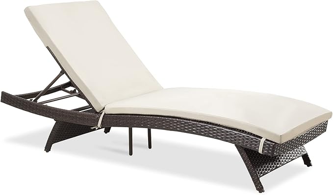 6-Piece Patio Chaise Lounge Set with Adjustable Backrest