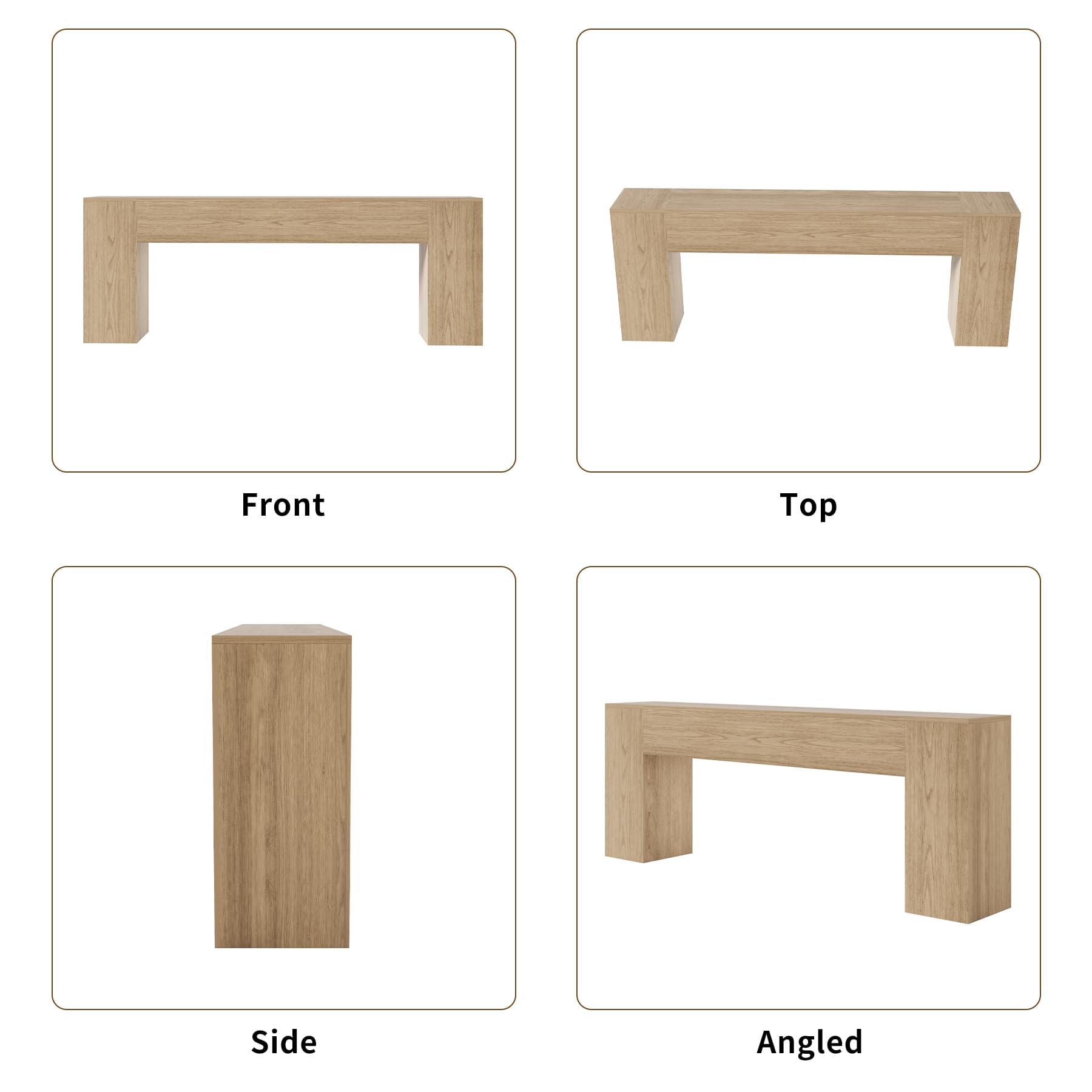 Epecoya 86-Inch Console Table for Living Room, Farmhouse Extra Long Entryway Table, Wood Sofa Table Behind Couch for Hallway, Entry Way, Entrance, Light Oak Brown