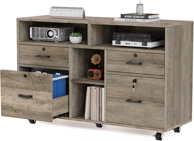 4-Drawer Mobile File Cabinet
