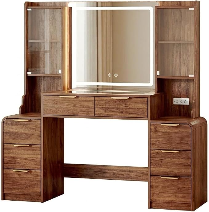 LED Makeup Vanity with 8 Drawers