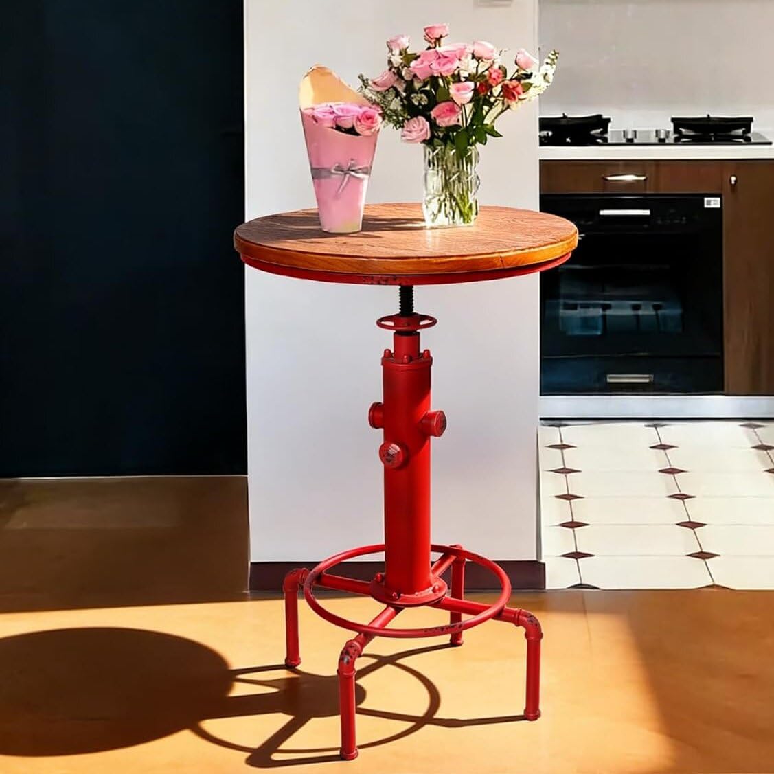 Adjustable Industrial Bar Table