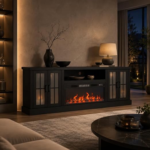 Farmhouse Fireplace Entertainment Center