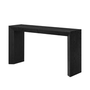 LKTART 60" Modern Farmhouse Console Table with 2 Drawers, Sofa Table Behind Sofa, Wooden Entryway Table for Living Room, Entryway & Foye,Black