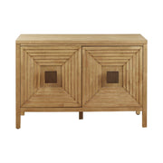 Geometric Accent Storage Cabinet with Adjustable Shelves