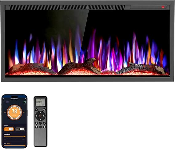 Smart Electric Fireplace – Wall Mount & Recessed