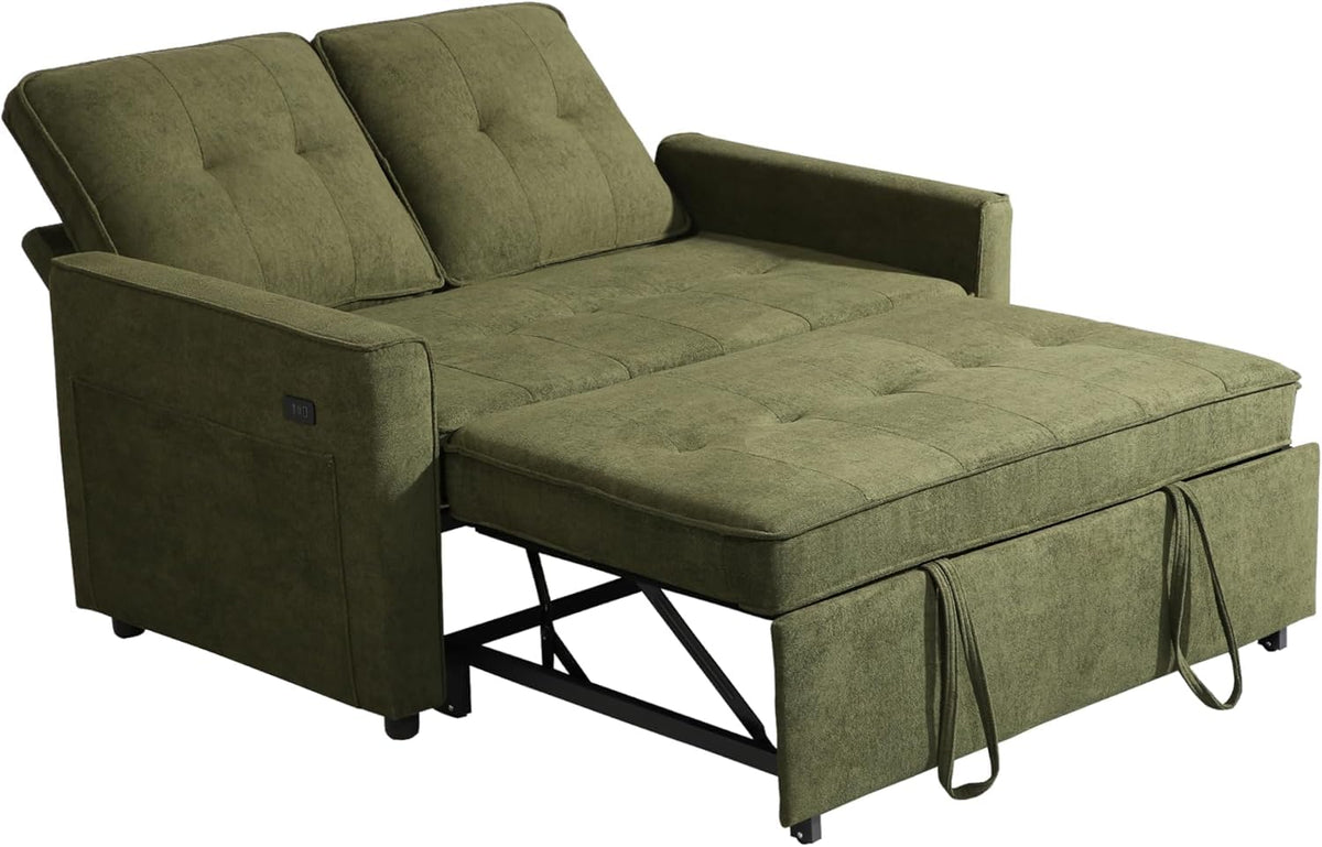 3-in-1 Sleeper Loveseat with USB