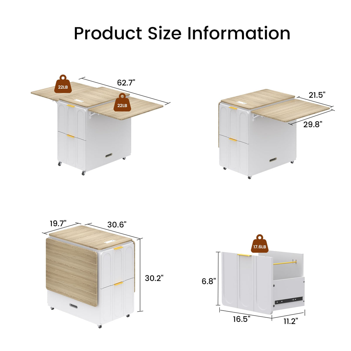 Folding Desk & File Cabinet