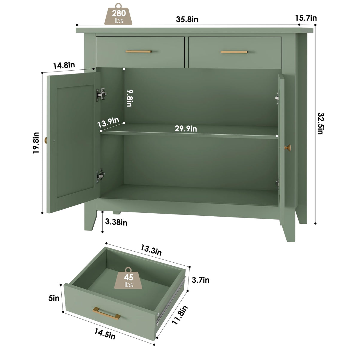 Farmhouse Kitchen Storage Cabinet