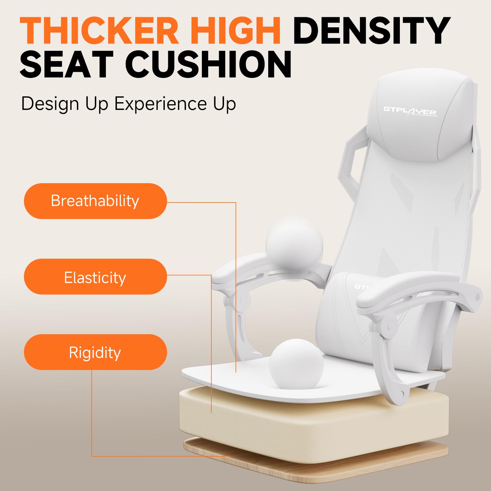 Ergonomic Mesh Gaming Chair with Footrest