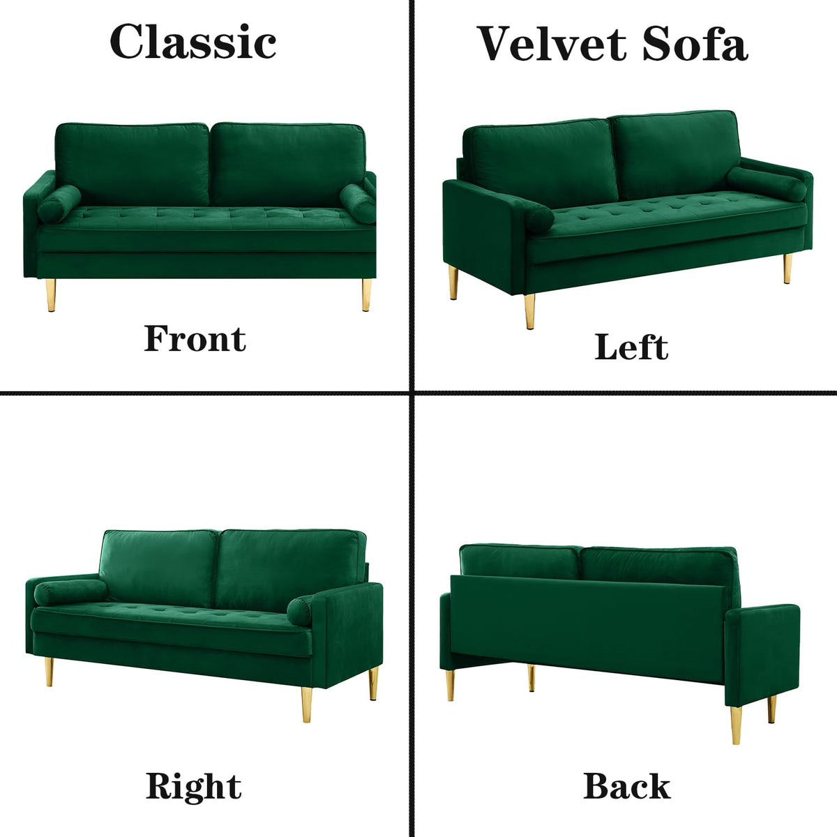 Green Velvet Loveseat