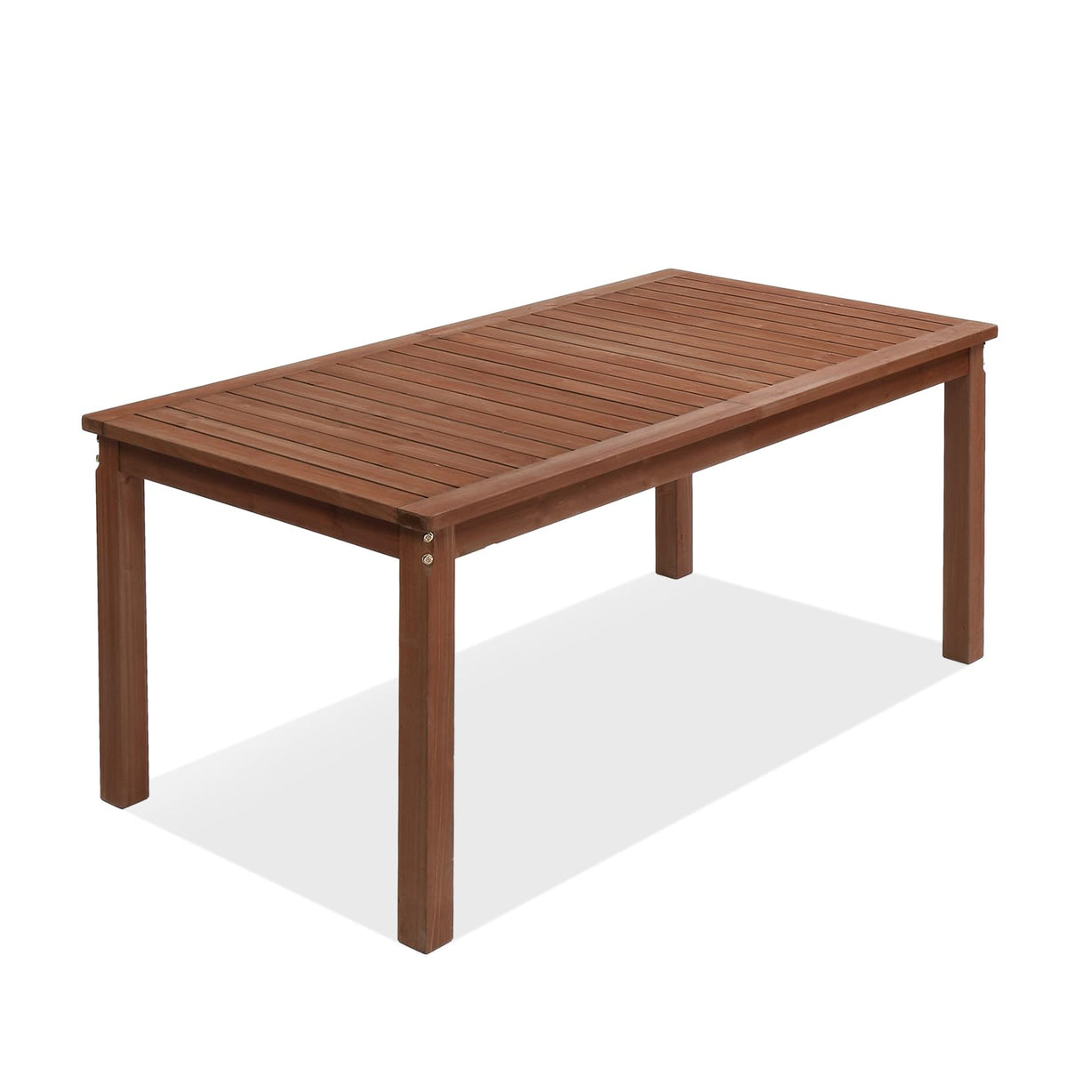 VINGLI 69-inch Large Outdoor Wood Dining Table for Patio, Solid Wood Patio Table Waterproof Wooden Table for Garden, Backyard, Deck - Durable Yard Furniture