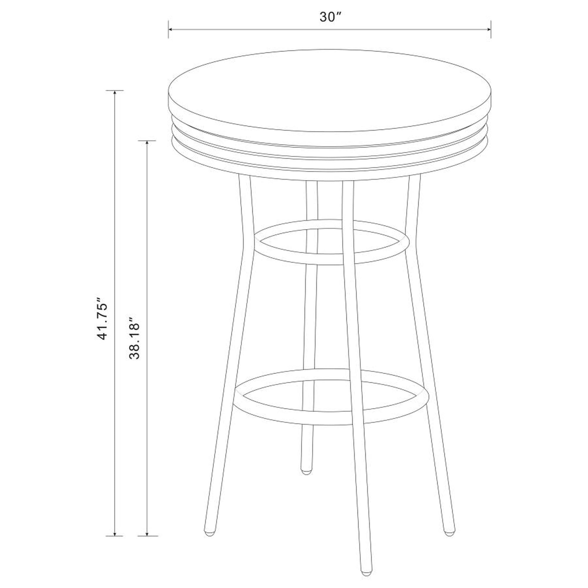 Retro 3-Piece Pub Bar Set with Swivel Stools