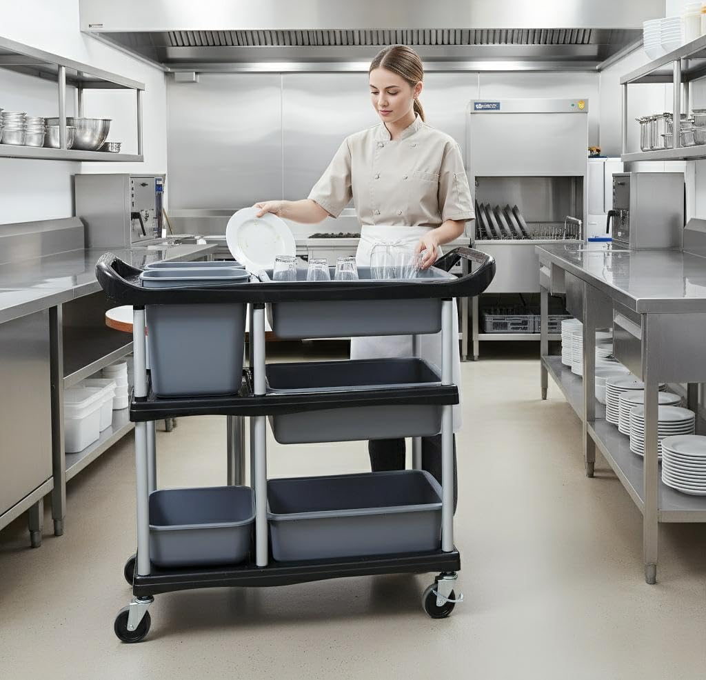 3-Tier Heavy Duty Utility Cart with Wheels