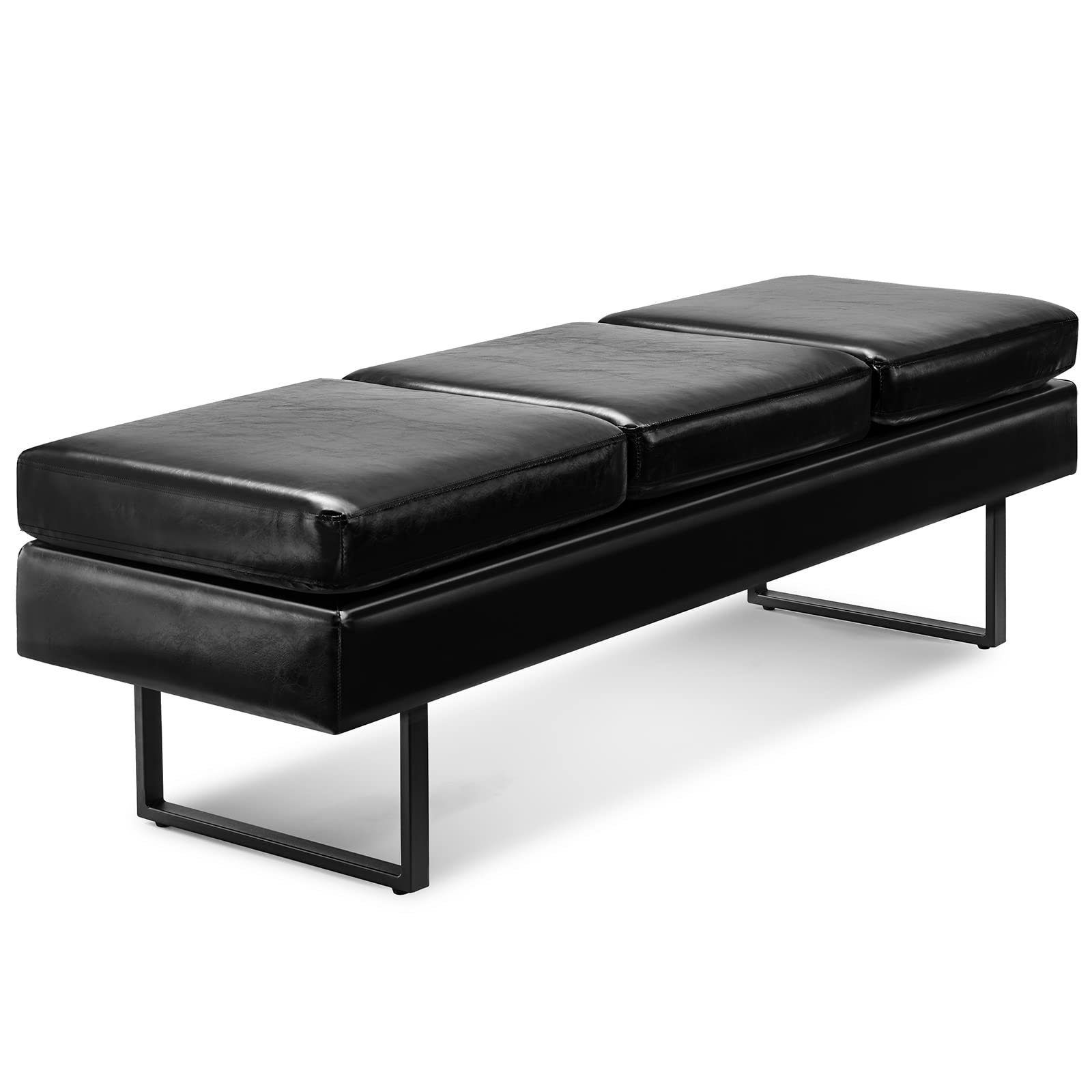 59" PU Leather Waiting Room Bench
