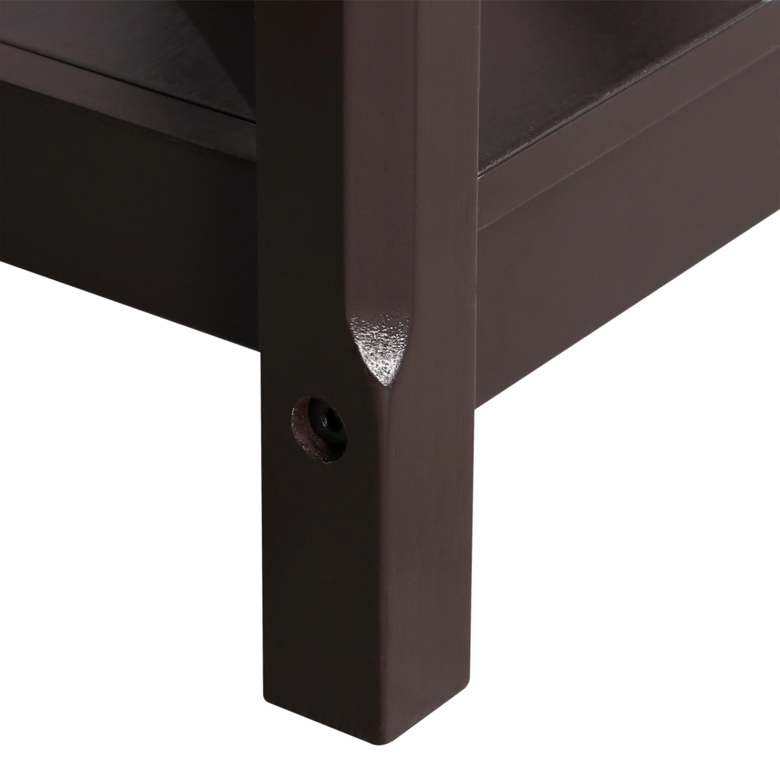 2-Tier X-Design End Table with Storage Shelf