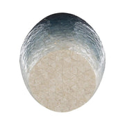 Blue Ombre Capiz Shell Drum Accent Table