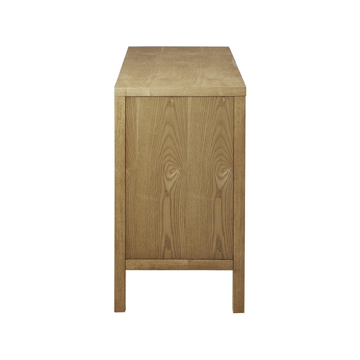 Geometric Accent Storage Cabinet with Adjustable Shelves