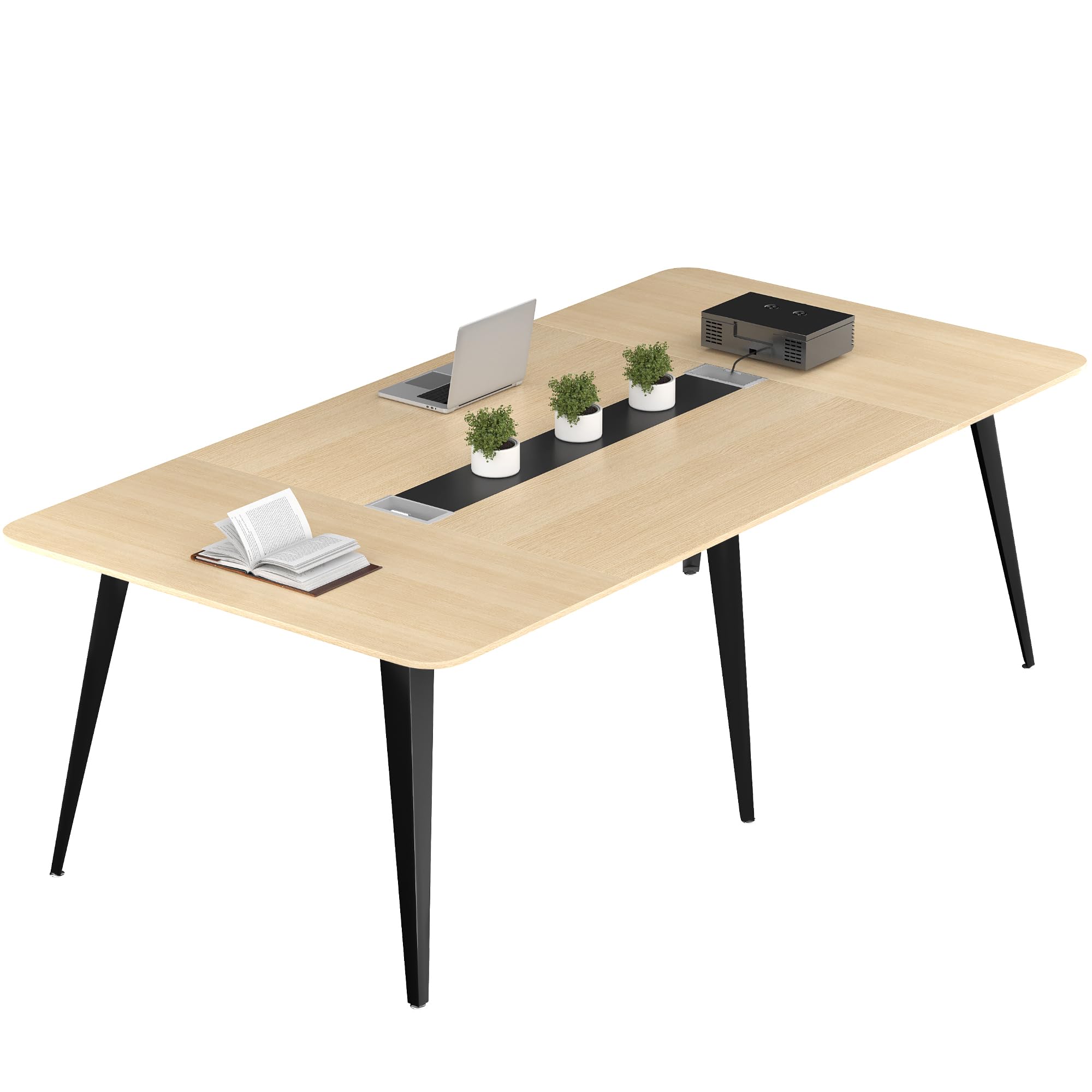 8FT Conference Table with Cable Grommets