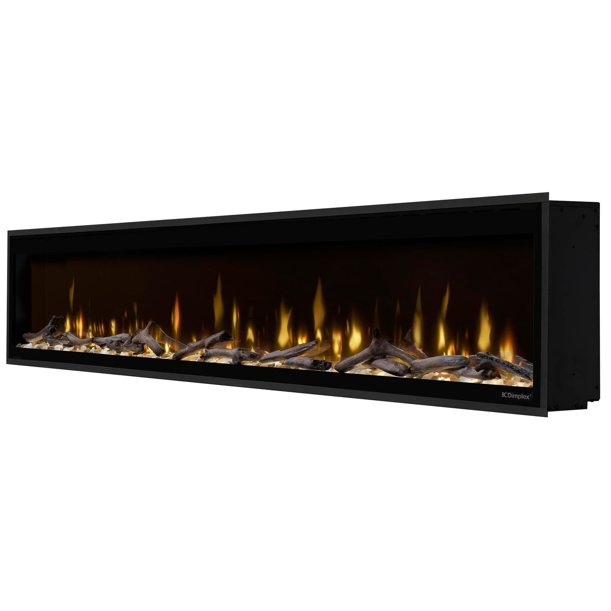 Dimplex Ignite Evolve 100 Inch Built-in Linear Electric Fireplace - Includes Driftwood Logs, Glass Media Kit, Remote - Personalize Flame Colors & Control with Flame Connect App (100 Inch)