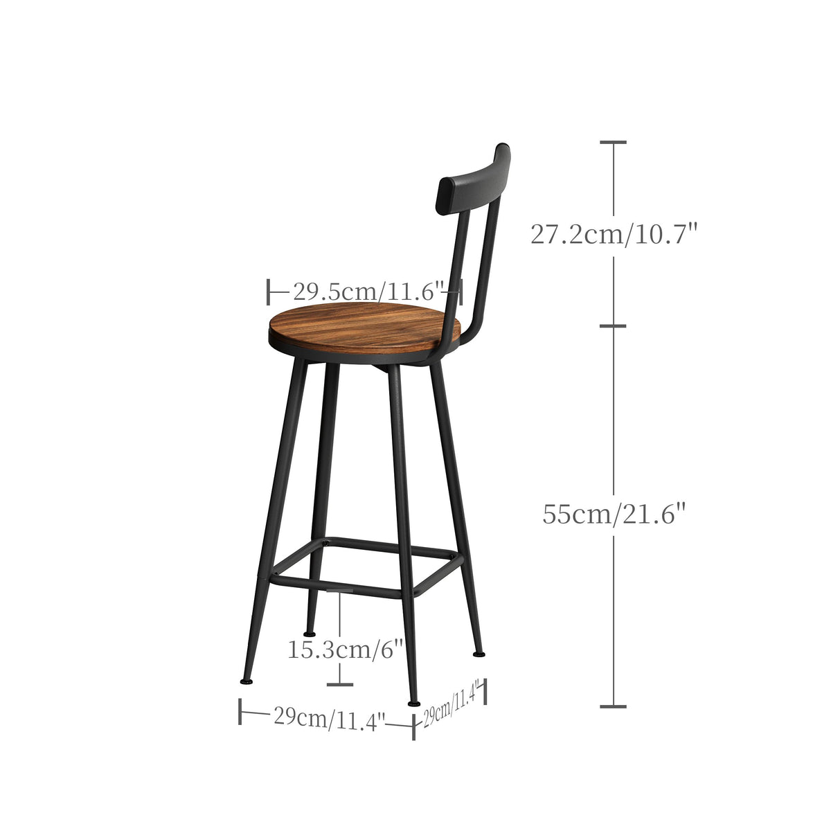 3-Piece Round Bar Table Set