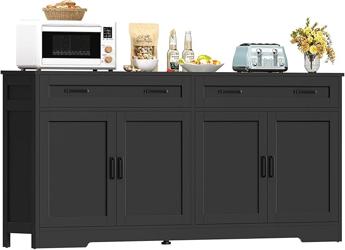 Buffet Sideboard Cabinet with 4 Doors & 3 Drawers