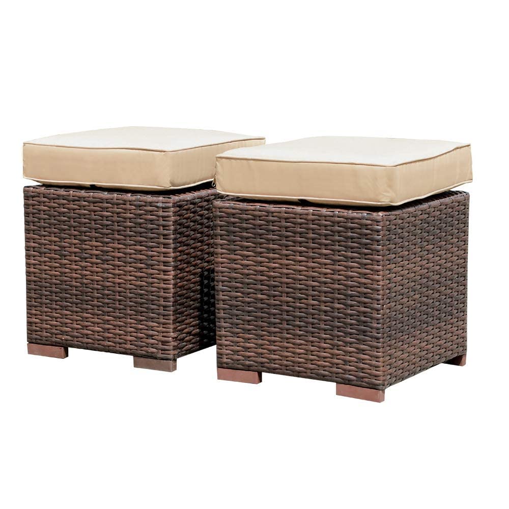 Outdoor Patio Ottoman Set (Set of 2)