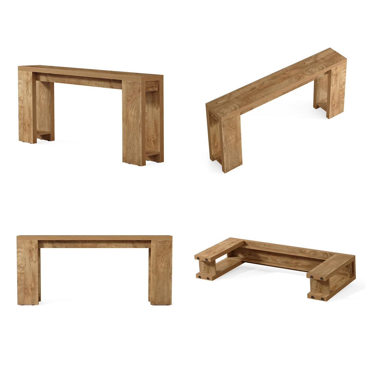 LITTLE TREE 70.9-Inch Console Table for Entryway, Hallway, and Living Room