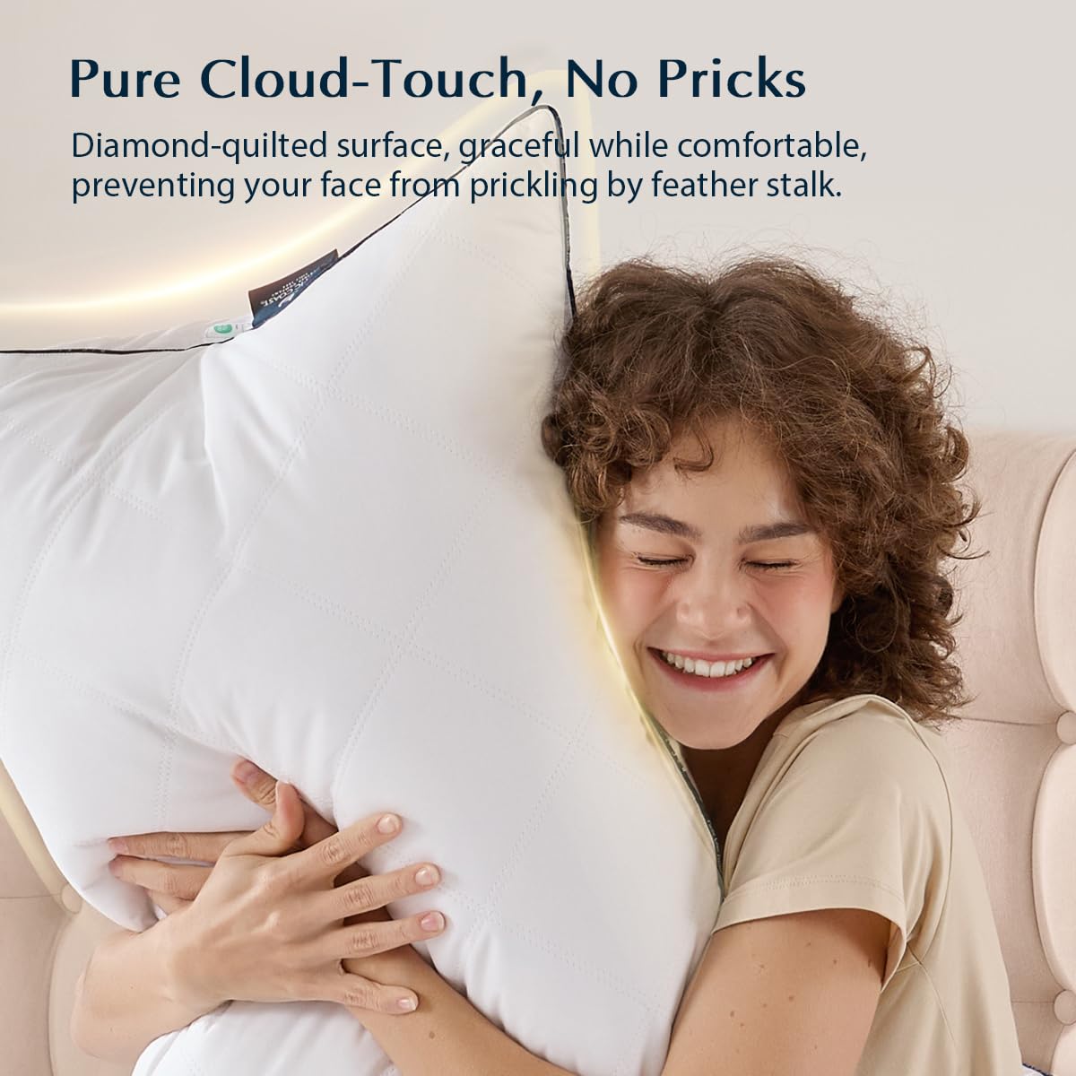 Pacific Coast Premium Goose Feather & Down Bed Pillows Standard Size 1-Pack, Hotel Quality Collection, Medium-Firm Pillow for Side & Back Sleepers