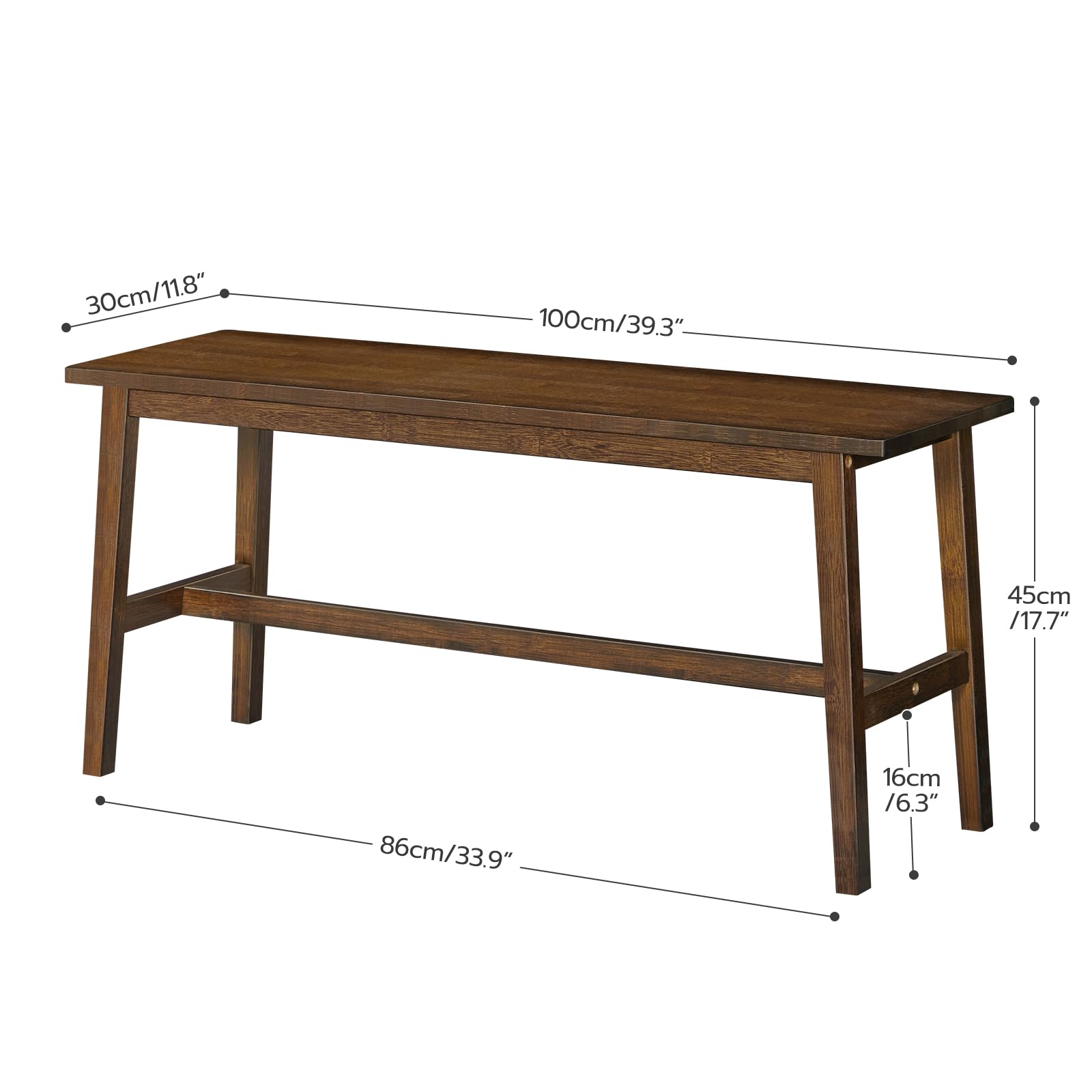 Bamboo Dining Bench – Farmhouse Style