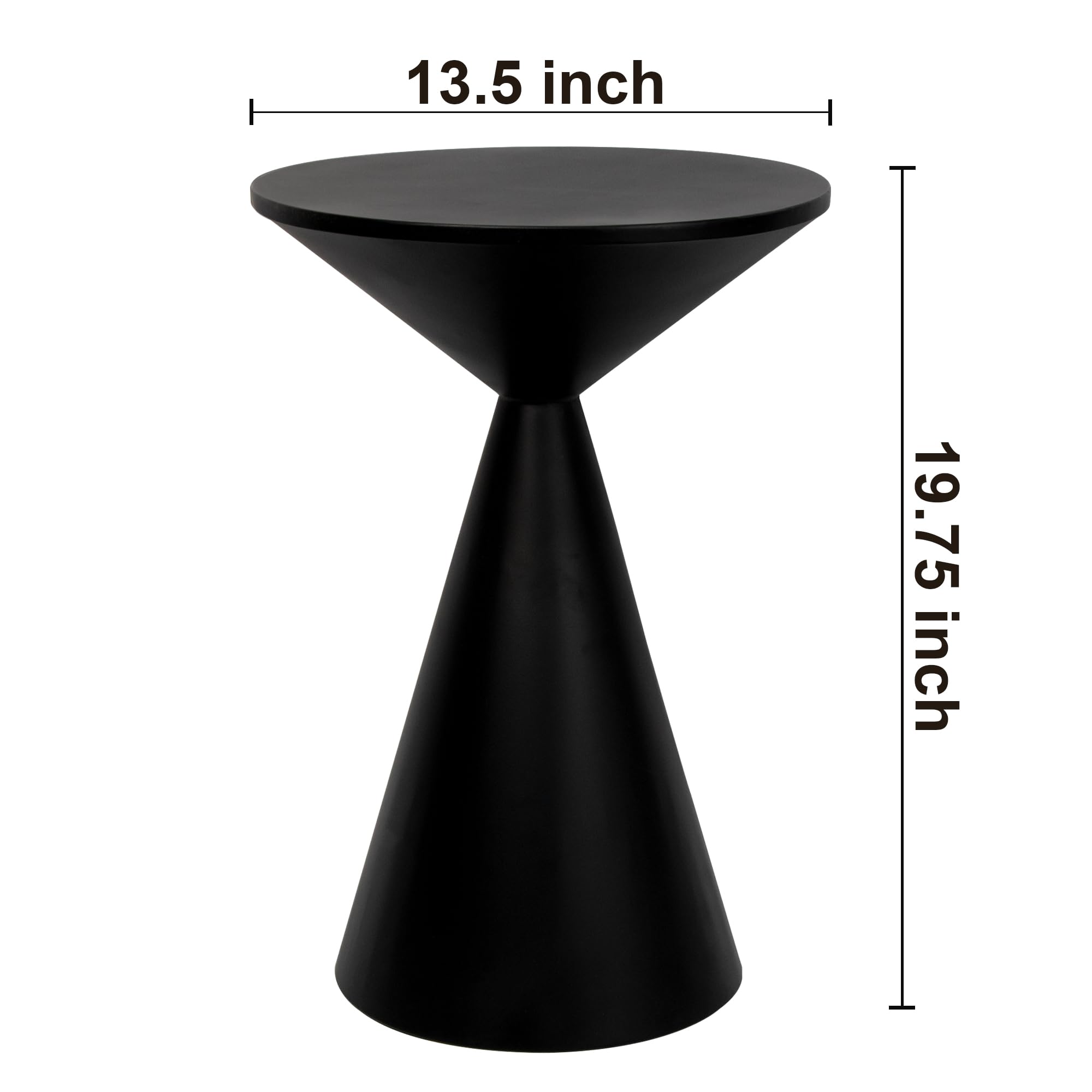 Round Metal Martini Accent Side Table