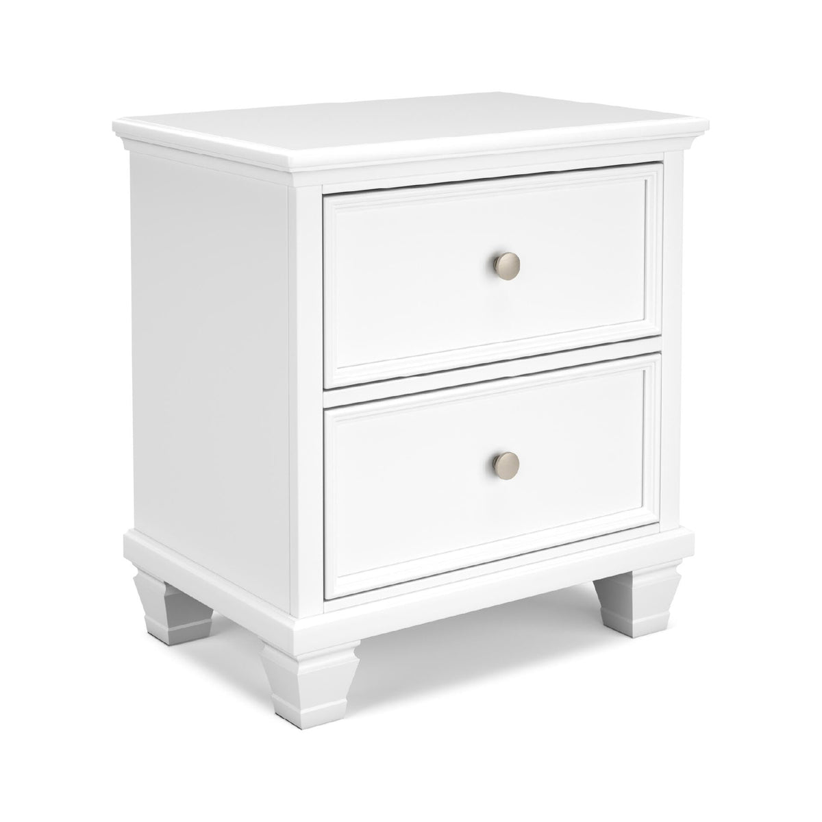 White 2-Drawer Nightstand