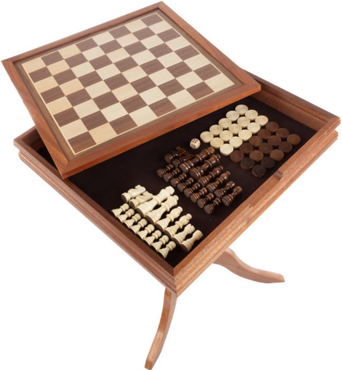 2-in-1 Chess & Backgammon Game Table
