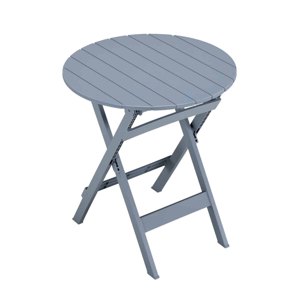 ARIA HOME 3 Piece Outdoor Bistro Set, Round Folding Patio Table and 2 Chairs, Blue