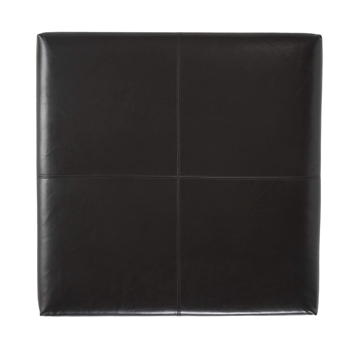 Square Leather Storage Ottoman