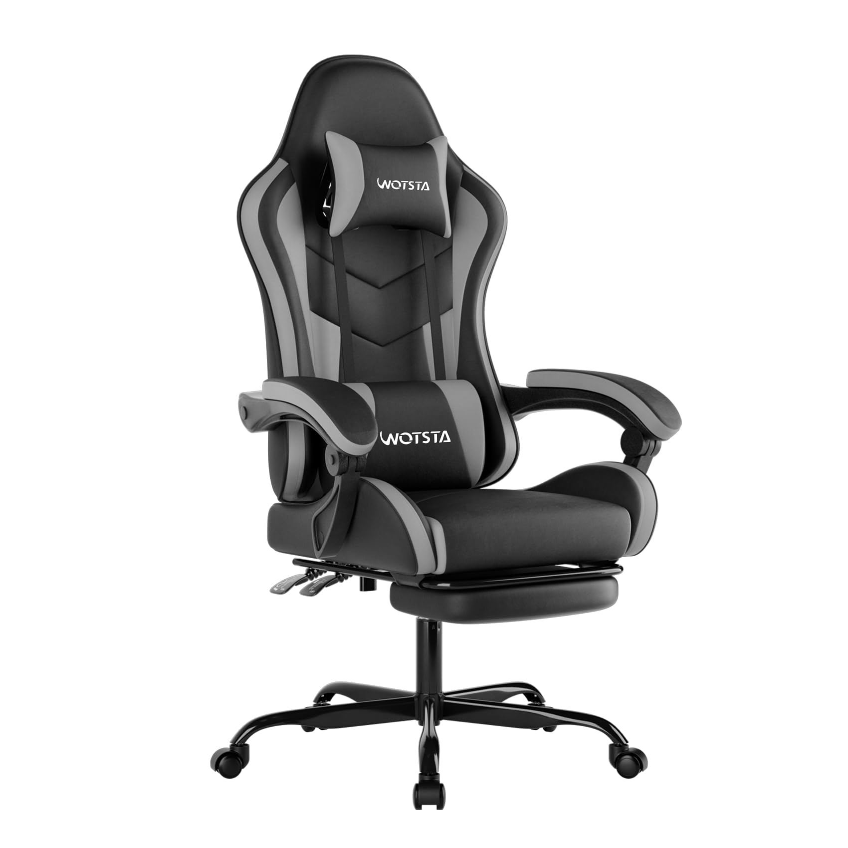 Ergonomic Gaming Chair with Footrest & Lumbar Support
