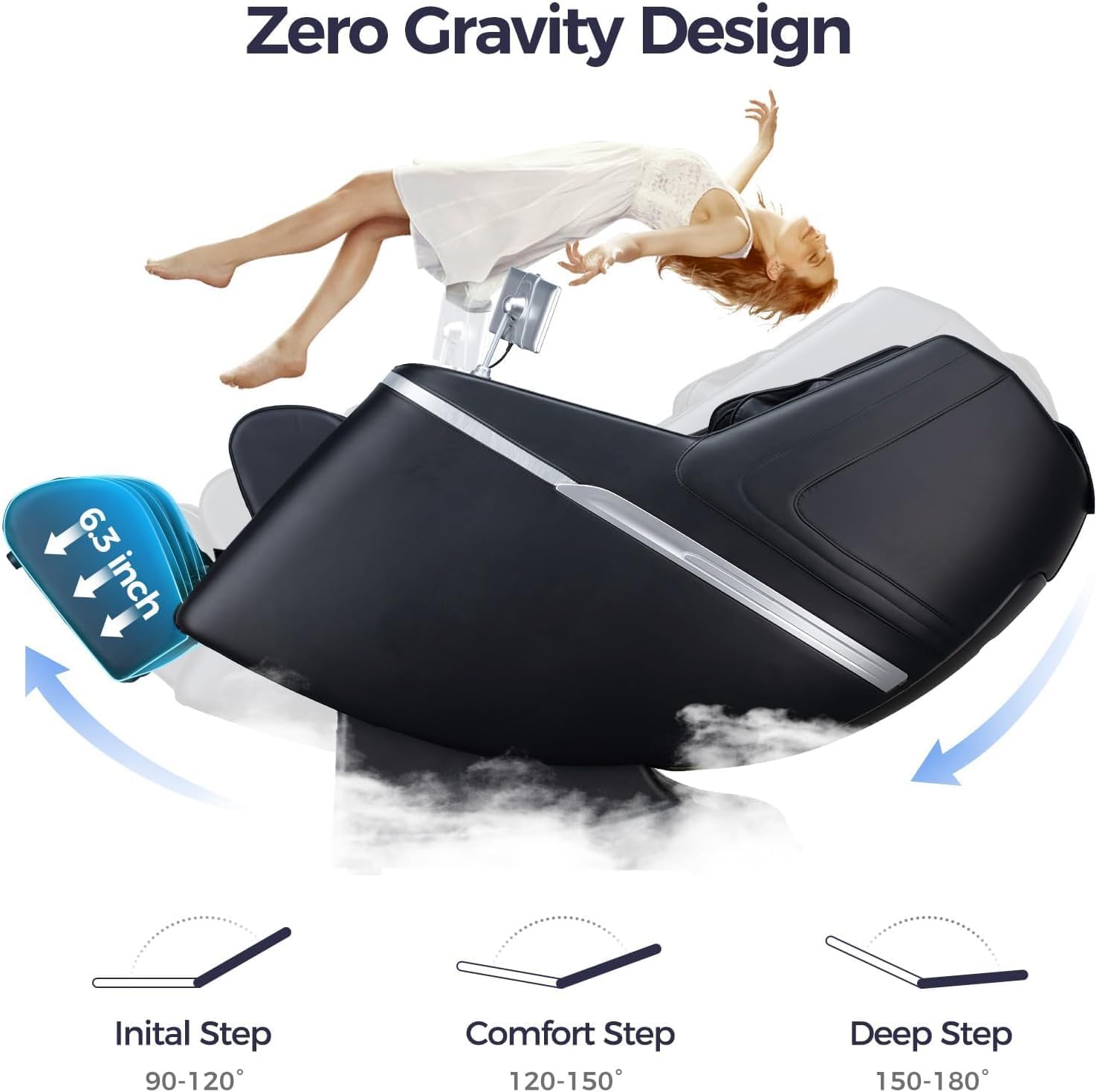 BOSSCARE Massage Chair Full Body: 2026 Zero Gravity SL-Track Shiatsu Massaging Chairs, Body Scan, APP, Foot Rollers, 12+6 Modes, Heat Therapy, Airbags, Bluetooth, Thai Stretch