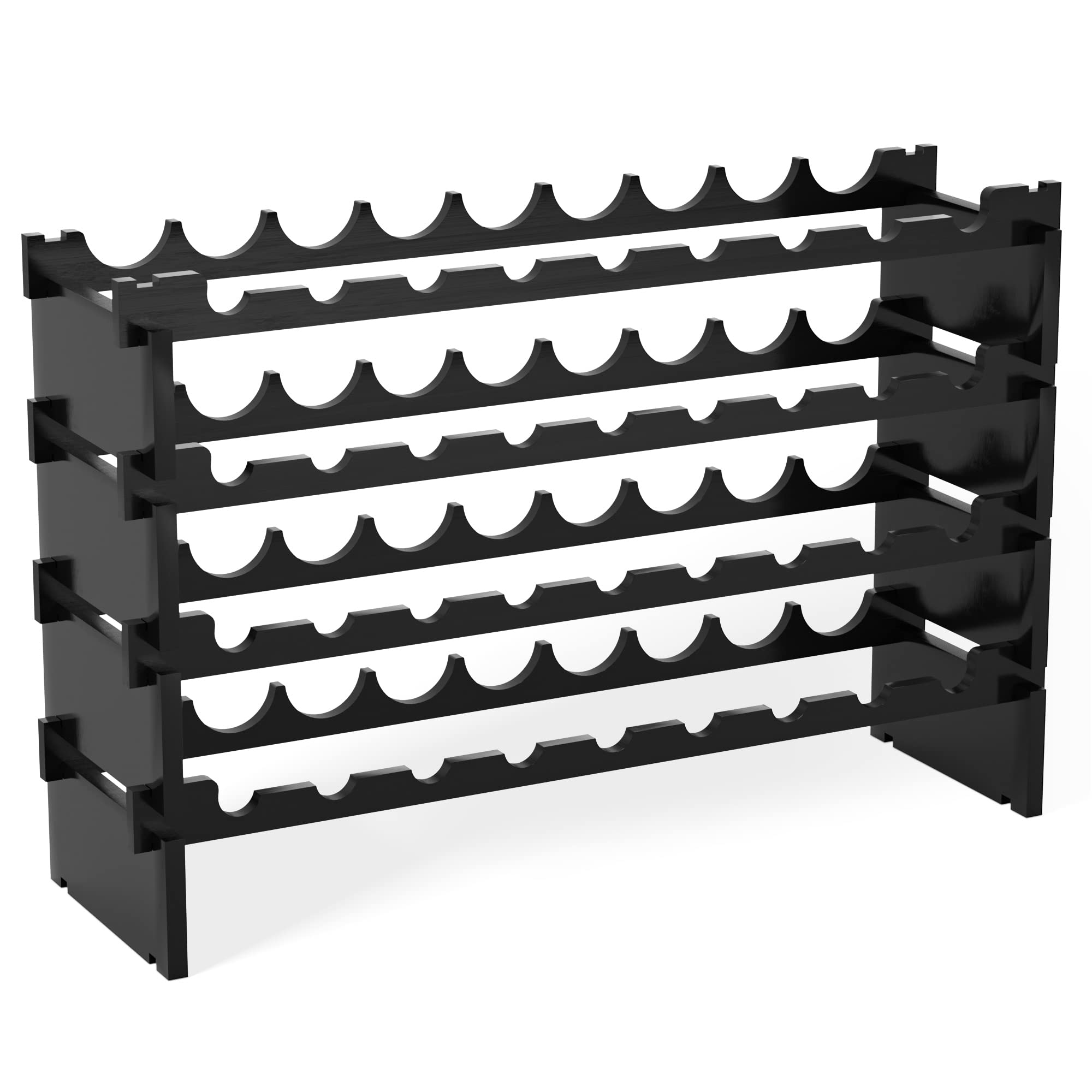 36-Bottle Bamboo Wine Rack
