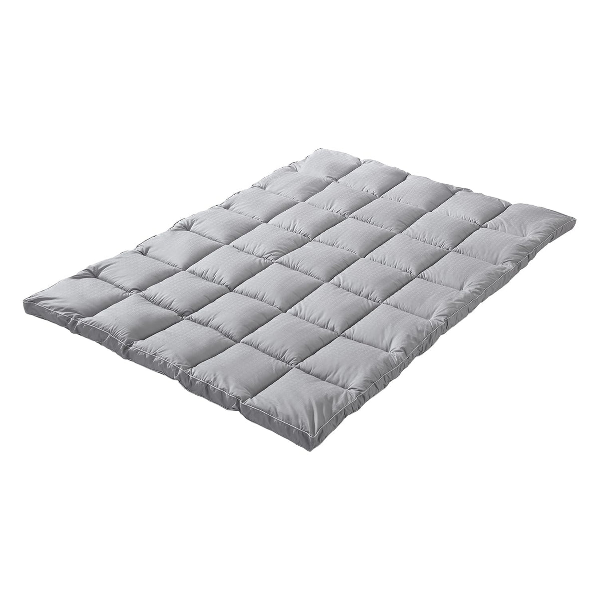 CirclesHome Grey Futon Mattress Toppers with Anti-Slip Anchors - Futon Cover Filled with Plush Down Alternative Fill - Full Size Futon Cover is Soft, Comfortable and Allergy Free (Size: 54 x 75 x 2)