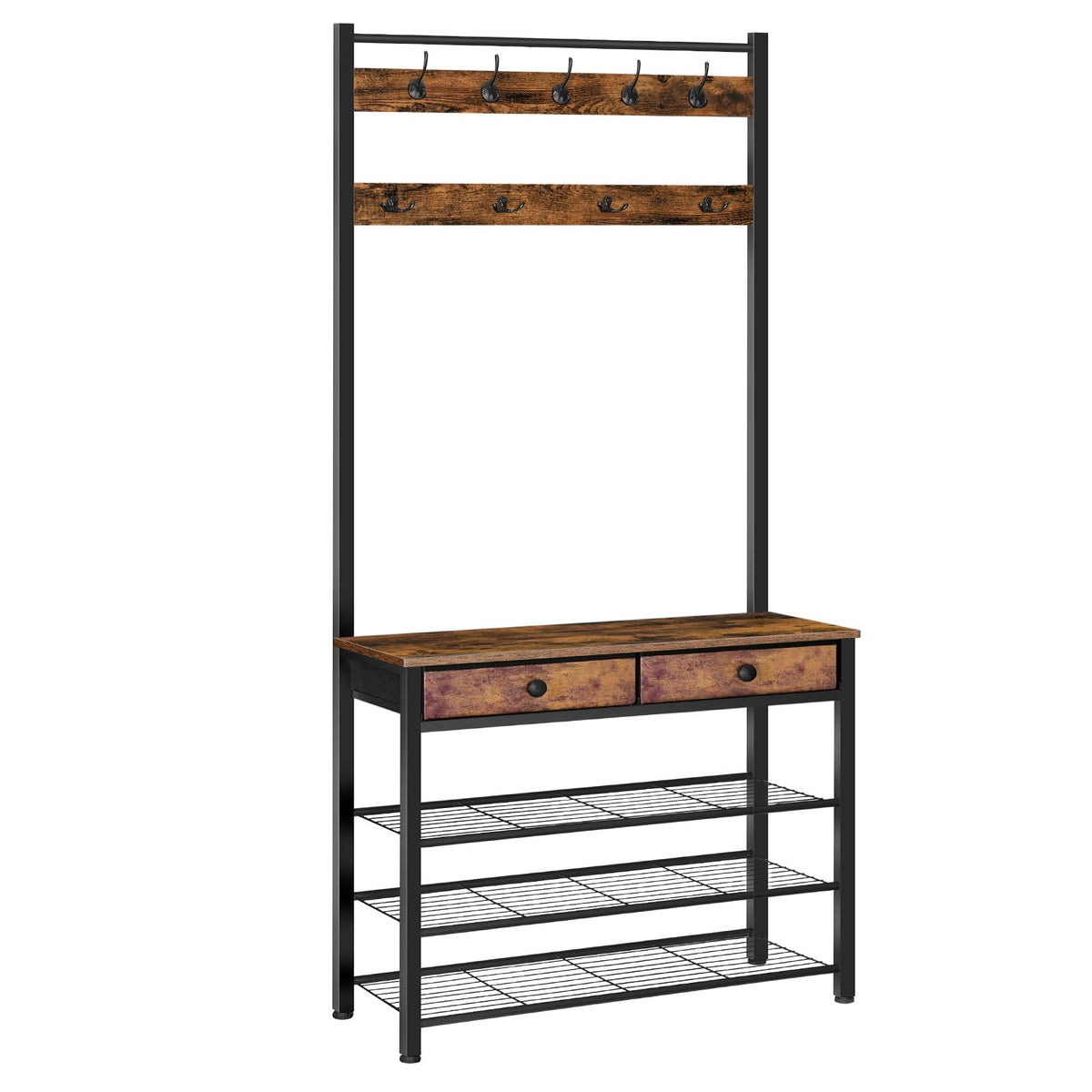 Entryway Hall Tree with Drawers