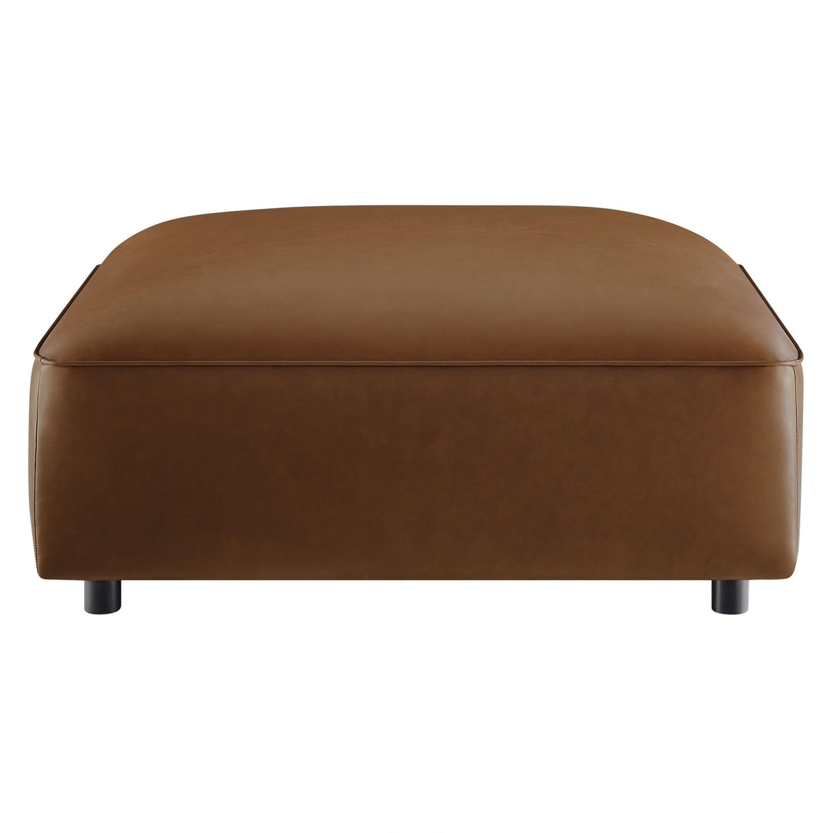 Square Vegan Leather Ottoman