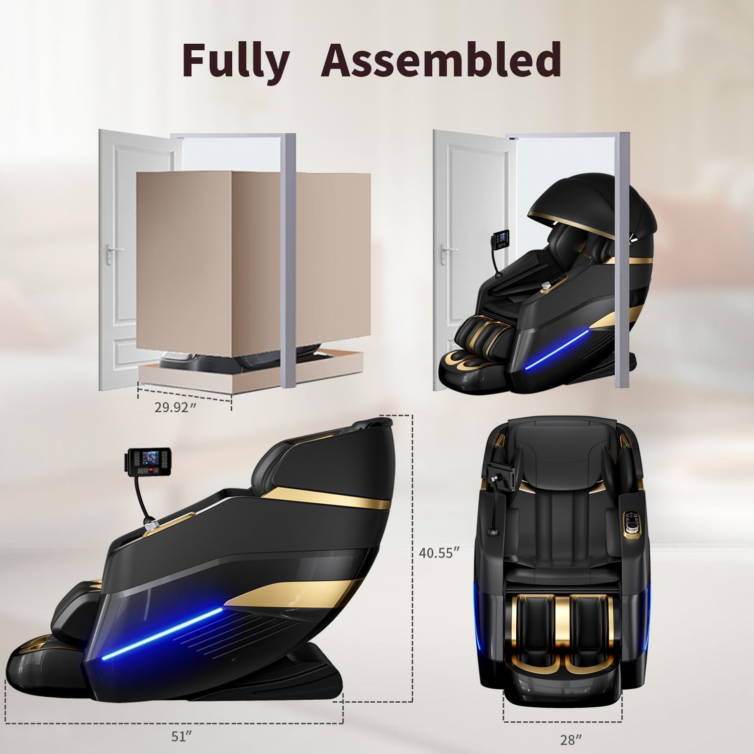 2026 Upgrade Massage Chair sleeping pod Full Body,Zero Gravity 3D SL-Track Shiatsu Massage Recliner Chair Built-in Heat System Airbag Massage with Body Scan, Deep Yoga Stretch, Foot And Back massage