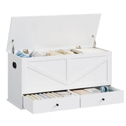 Farmhouse Storage Bench with Drawers