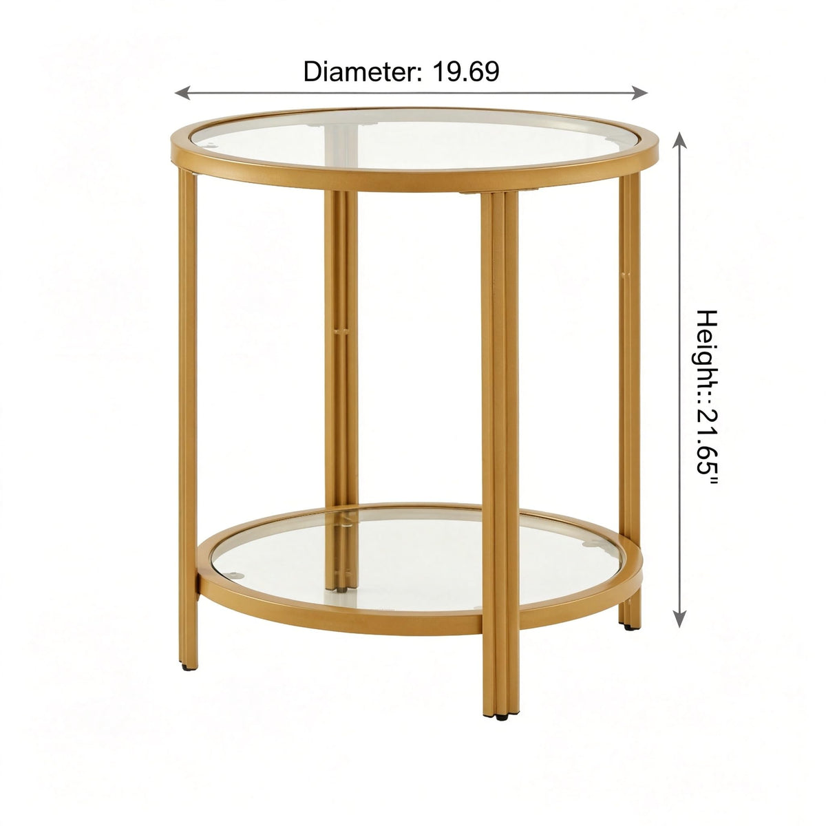 Round Glass End Table