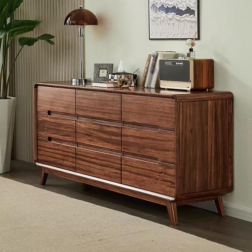 HEAIQI Sideboard Kitchen Cupboard 160x45x75cm Solid Wood Entrance Table, Bedroom Drawer Storage Furniture, Suitable for Home and Hotel Cupboard Bar Cabinet