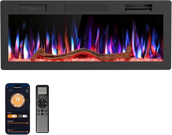 Smart Electric Fireplace – Wall Mount & Recessed