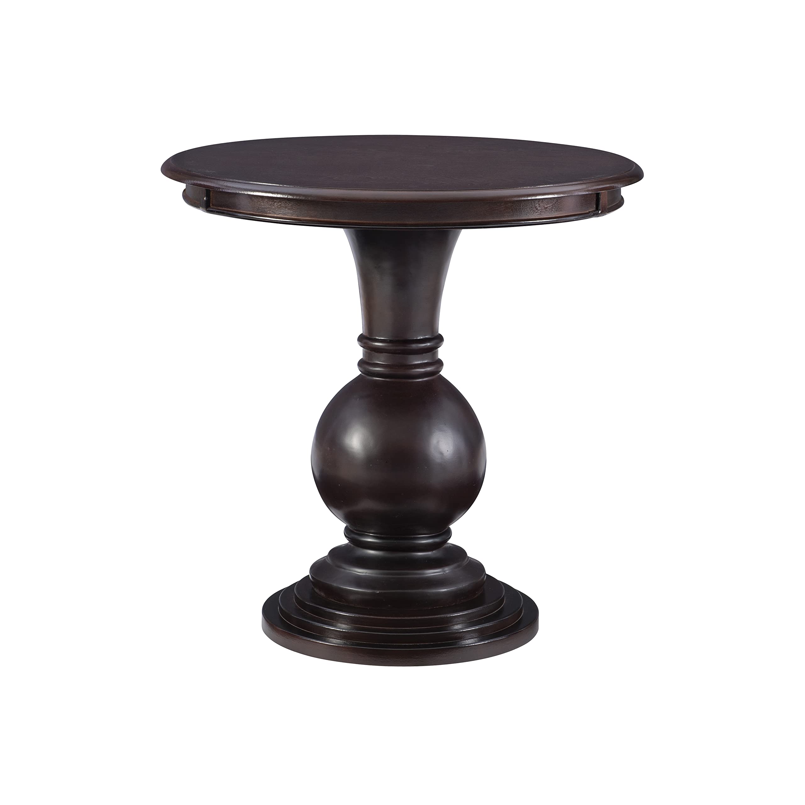 Espresso Round Accent Table