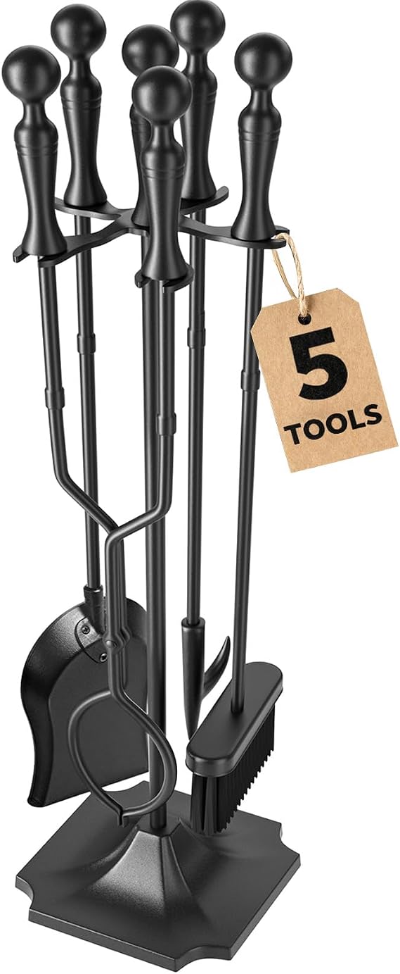 Brass Handle Fireplace Tool Set