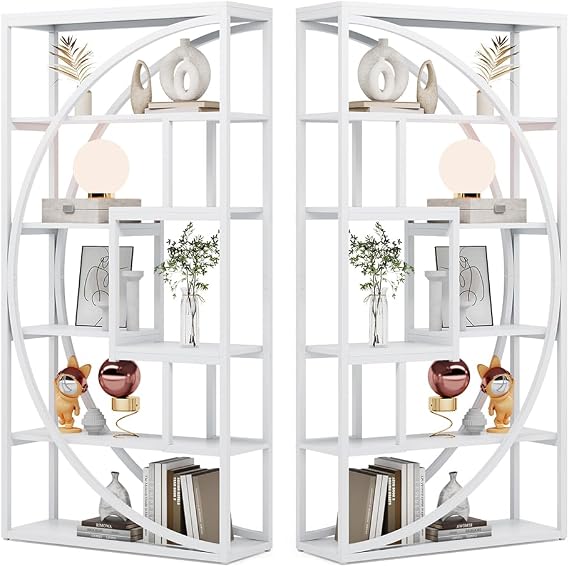 Geometric Open Shelf Bookcase