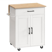 Kitchen Island Cart with Drop Leaf & Folding Countertop
