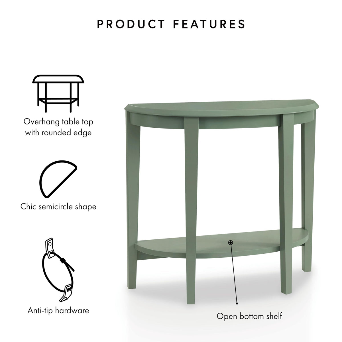 Half-Moon Console Table